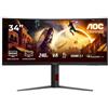 AOC G4 CU34G4Z 34" Curved Gaming Monitor 3440x1440 WQHD LED Black Red New Boxed