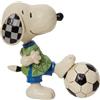 Enesco Minifigure giocatore di calcio JIM SHORE Peanuts Snoopy 6011958 Enesco