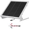 VEVOR Caricabatterie per Pannello Solare da 20 W e 12 V, Celle Monocristalline, Controllo MPPT Esterno, Staffa di Montaggio Regolabile, Impermeabile IP65, per Auto, Barche, Camper, Rimorchi