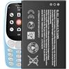 Abtter Batteria agli ioni di litio compatibile con Nokia BL-4UL, BL-4WL 1300 mAh (3,7 V) per Asha 225, 3310, 3310 3G, modello 2017