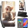 PHINIENLAND Cover per Huawei Honor 8A 2019/2020 PU Pelle Custodia Flip Gatto