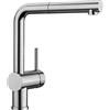 BLANCO LINUS-S 517184 elegante miscelatore per cucina, con doccetta estraibile, ad alta pressione, in acciaio inox spazzolato