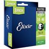 Elixir corde 16552 acciaio nichelato per chitarra elettrica con rivestimento Optiweb, set da 3 pezzi