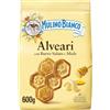 Mulino Bianco Biscotti Frollini Alveari con Burro Salato e Miele, Senza Olio di Palma, Colazione Ricca di Gusto, Confezione 600 g