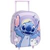 CERDÁ LIFE'S LITTLE MOMENTS Zaino Trolley 3D Stitch per Bambini, con Spallacci Imbottiti e Ruote, Zainetto Lilo & Stitch con Licenza Ufficiale Disney, Ideale per Viaggi, Scuola e Tempo Libero