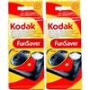 KODAK 2 x Funsaver fotocamera usa e getta con flash 800 ISO