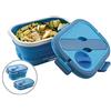 MACOM, Scaldavivande Elettrico Pieghevole Salvaspazio, 35 Watt, Blu/Bianco, Just Kitchen 864 Space Lunch To Go