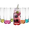 Glasmark KROSNO 1992 Glasmark A688011-W350-5082-26 Set di 6 Bicchieri da 380 ml Bottom Mix Color, Vetro