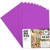 m-office Fogli di Gomma Eva Colorata, Gomma Crepla per Scrapbooking, Scuola, Cartoncini Creativi, Lavoretti, Torte Scenografiche, Scuola o Progetti Artistici 40x60cm (Lilla, 10 uds)