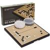 Yellow Mountain Imports, Set Go Magnetico Grande con Griglia 19x19, Gioco da Tavolo (37,1 centimetri) con Pietre Convesse
