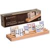 Yellow Mountain Imports Supporti in Legno di Faggio per Domino (25 Centimetri) - Set di 4 - Porta Domino per Treno Messicano, Chickenfoot