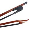 YoungMonic Archetto per violino barocco 4/4 in ebano rana in legno brasiliano nero con capelli rotondi in crine di cavallo mongolo AAA (barocco)