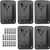 SagaSave Base portautensili elettrico con viti, per trapano elettrico, montaggio a parete, supporto per batteria, per Dewalt 12 V 20 V e Milwaukee M18 18 V, per furgoni da lavoro, scaffali, cassetta degli