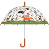 Esschert Design Ombrello Bambino Trasparente Foresta, Multicolored, Medium, Multi-colore, Medium