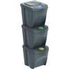 Prosperplast - Set di 3 cubi 3x25l Raccolta Differenziata