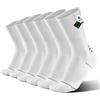 ineepor 6 Paia Calze Uomo in Bambù, Calze Compressione - Leggere, Senza Couture, Traspiranti, Anti-Odore - Calze Uomo Corti, Randonnata, Bicicletta, Sportive