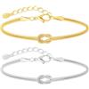 J.Fée 1 Paio Bracciali Coppia Bracciale Amicizia Bracciale Donna Argento 925 Bracciali Amicizia Donna, Braccialetti Donne Oro, Regali di Coppia, Regalo Amica, Regalo Fidanzato, San Valentino Per Lei