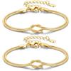 J.Fée 1 Paio Bracciali Coppia Bracciale Amicizia Bracciale Donna, Braccialetti Donne Oro, Argento 925 Bracciali Amicizia Donna, Regali di Coppia, Regalo Amica, Regalo Fidanzato, Regali Natale