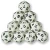 shibby 10 dadi poliedrici W20 per giochi di ruolo e tablet (beige)