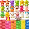 Megaser 24 PCS Squishy Animali + Sacchetti Regalo Singoli, Giochi Antistress, Tocco Morbido, Espansione Lenta, Gadget Compleanno Bambini, Regalini Fine Festa Dopo Invitati | Pack 24 Squishy + Sacchetti Regalo