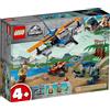 LEGO Jurassic World Velociraptor: Salvataggio in Biplano, Set con Aereo e Dinosauri Giocattolo per Bambini di 4+ Anni, 75942