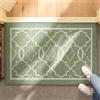THRILRUG Zerbino per interni 80x120cm, lavabile in lavatrice, resistente allo sporco, tappetino anteriore a basso profilo per porta posteriore interna tappeti per ingresso a traliccio verde