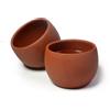 Yxhupot 2 tazze da tè 6 oz/200 ml Zisha Clay Cup Mini semplice Gongfu Tea Light Red Yixingclay