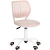FurnitureR Sedia da lavoro ergonomica per bambini, ragazzi, ragazze, studio, altezza regolabile, girevole per computer portatile, sedia da scrivania per casa, ufficio, studio