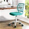 FurnitureR Sedia da ufficio a colori, seduta per computer moderna e regolabile, sedia da ufficio senza bracciolo girevole, sedia da ufficio per giovani, sala studio, turchese