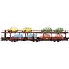 ROCO 76834 Carri articolato DB Laes 543 livrea marrone, con 8 FIAT 127