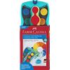 FABER-CASTELL 125003 - Scatola di colori CONNECTOR con 12 colori, compreso bianco coprente, scomparto per pennelli e campo per il nome, turchese, 1 pezzo