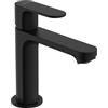 hansgrohe Rebris S - Rubinetto per lavabo con scarico a tirante, risparmio energetico (CoolStart), Miscelatore lavabo risparmio idrico (EcoSmart+) con altezza bocca 109 mm, nero opaco, 72588670