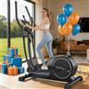 Cowmew Ellittica, Ellittiche Professionale Magnetica Ultra Silenziosa con Resistenza a 16 Livelli, Volano da 8 kg, Compatibile con App, Sensore Battito, Passo da 42 cm, Supporta fino a 150 KG