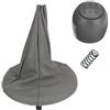 EASYSHOP24H Set Cuffia e Pomello Leva Cambio per Panda 169 da 2003 a 2011 Impugnatura 5 Marce Manopola Manuale Grigio con Molla