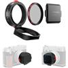 Freewell The Real Lens Hood Filtro ibrido CPL/Mist per Fuji GFX100RF(nero)