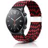 ZoRoll 22mm Cinturino per Xiaomi Redmi Watch 5 Active/Redmi Watch 5 Lite/Xiaomi Watch S3/Watch 2/2 Pro, Nylon Intrecciato Regolabile Cinturino per Garmin Forerunner 265/Venu 3 - Rosso Nero