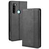 Dedux Portafoglio Custodia Cover Compatibile con Xiaomi Redmi Note 8T, Cover per Biglietti da Visita in Pelle Retro con Chiusura Magnetica Premium Pu Flip, Nero