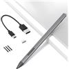 Arsandyn Penna Surface per Surface Pro 12/11/9/10/8/X/7/6/5/4/3, matita Surface Pro con punta di precisione, sensibilità all'inclinazione, stilo Surface Pro per Surface Go 3/Go 2/Book/Laptop 5 (grigio)