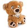 NICI Peluche Orsetto Cappuccino con Teddy 7 cm Lavorato a Maglia 25 cm - Morbido e Tenero, Idea Regalo | 63234