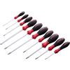 Wiha 30290 SoftFinish Set di cacciaviti con impugnatura a taglio, 3,0-6,5, Phillips numero 0-2 e quadrato numero 1-3, set da 10 pezzi