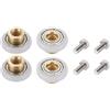 QUARKZMAN 4 Pc Rotelle Per Porte Doccia, 23 Mm Diametro Rotelle Runners Per Porte Vetro Bagno Con Vite, Scorrevoli Sostituzione Per Scorrevoli Vetro Cucina, Bianco