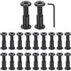 QUARKZMAN 20 Set Bulloni a Testa Esagonale M8x40mm Bulloni e Viti Neri