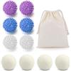 FainFun 9 pezzi Palline Asciugatrice, Palla Riutilizzabili per Lavatrice, Palle Asciugatrice Silicone, Dryer Balls per Lavatrice e Asciugatrice, Anti-Winding