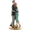 dekora - Sposini per Torta Matrimonio "Coppia abbracciata 50 anni" - 20 cm di altezza - Cake topper Matrimonio in Resina - Statuine Sposi per torta Nuziale - Base adatta al contatto alimentare