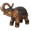 DRW Elefante Dorato buona Fortuna Troppa, in Resina 25.00 x 10.00 x 21,50 cm