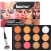 JasCherry Contour Palette, 12 colori di contorno illuminante polvere correttore con pennello a doppia testa, regali di trucco per le donne, D