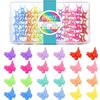 HOYOLS Mini Fermacapelli a Farfalla, Piccole Mollette a Molla Y2K, 48 Pezzi | Mini Mollette Carine, 12 Colori Arcobaleno Misti, per Styling Feste Trecce Chignon, 90s Ragazze Teen Donne Accessori Capelli