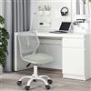 HOMYLIN Sedia da scrivania per bambini, grigio su ruote, altezza seduta 42-53 cm, in metallo, 40 x 42 x 87,5 cm
