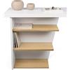 TemaHome Pisa Consolle, Legno, Bianco/Rovere, 80x38x80 cm