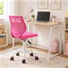 FurnitureR Sedia da scrivania colorata, design moderno regolabile, sedia per computer, sedia girevole senza braccio, cameretta dei bambini, casa ufficio task chair, rosa F